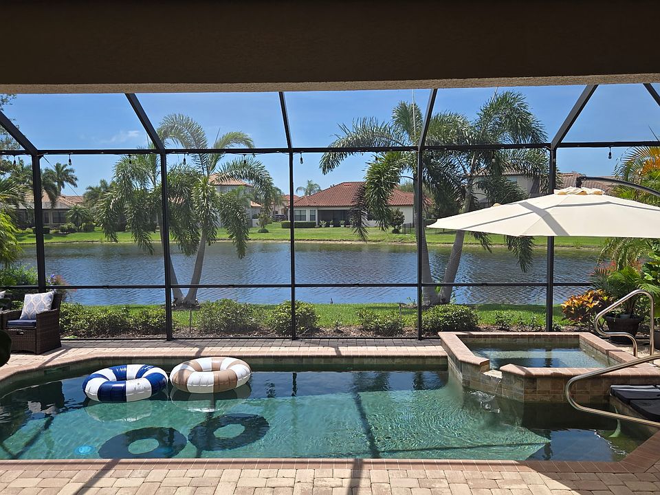 Beautiful pool, spa, and lake view