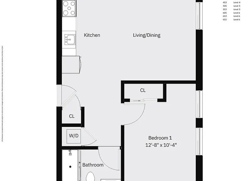 1 Bed 1 Bath -A _ 576 SF 1 Bed 1 Bath -A _ 576 SF