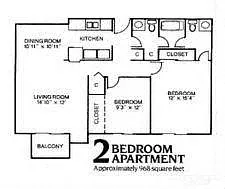 Floor plan 2 Bedroom