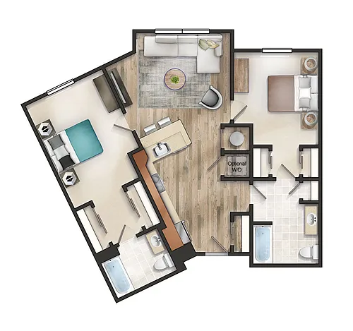 Floor plan 2 Bedroom