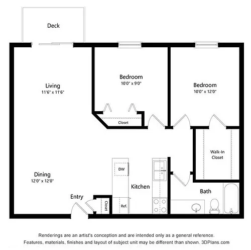 Floor plan 2 Bedroom