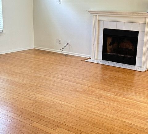 Living room and fireplace