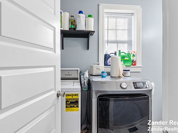 Half bath with In unit washer and dryer