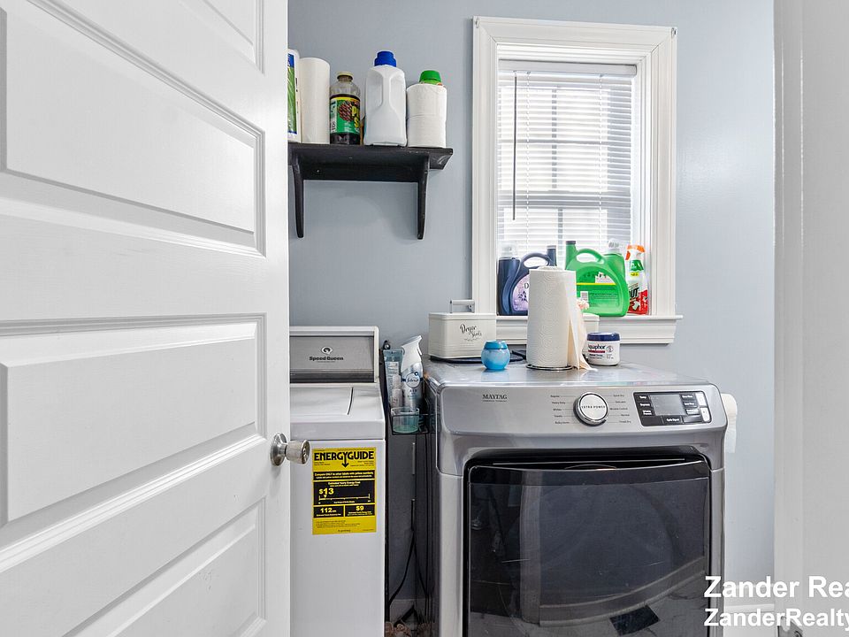 Half bath with In unit washer and dryer