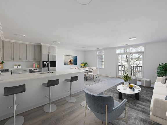 Virtually Staged Sample Living Room/Dining Room