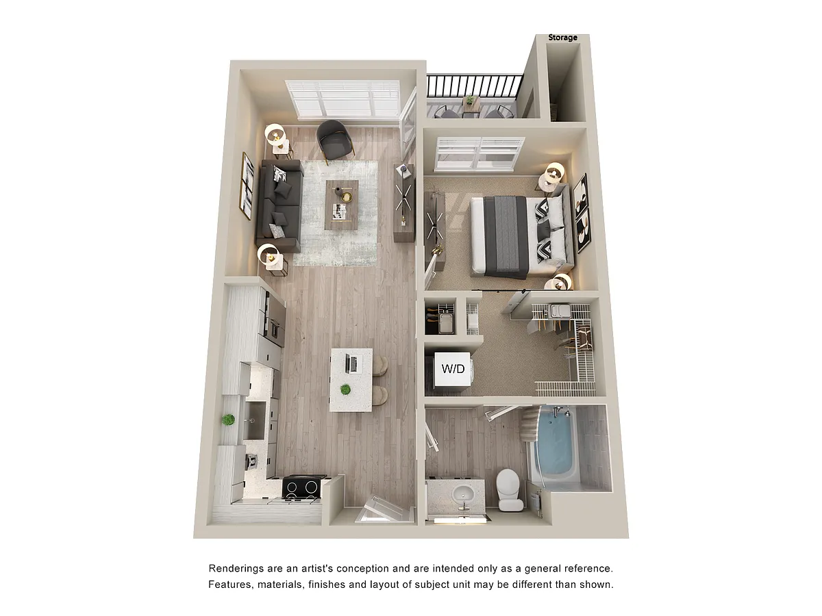 Floor plan 1X1-696