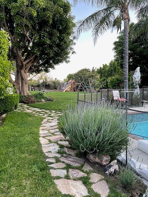 Looking away from the house