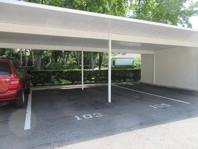 Covered reserved parking space