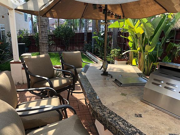 Entertain your friends in your shaded, upgraded BBQ console.