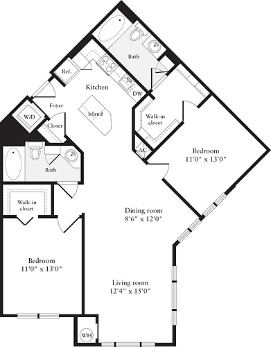 Floor plan 2 Bedrooms C