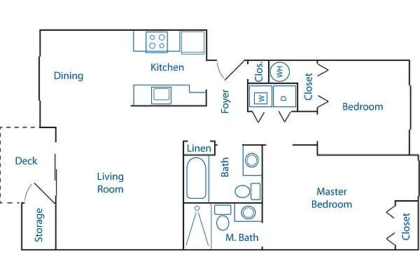 Floor plan 2 Bed 2 Bath