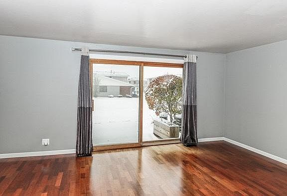 Living room with sliding door