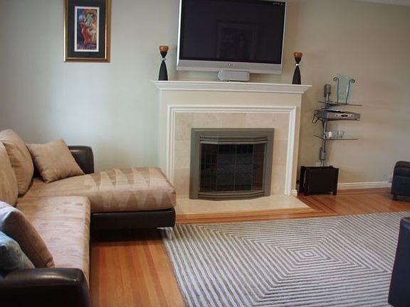 Living Room w/Mantled Fireplace
