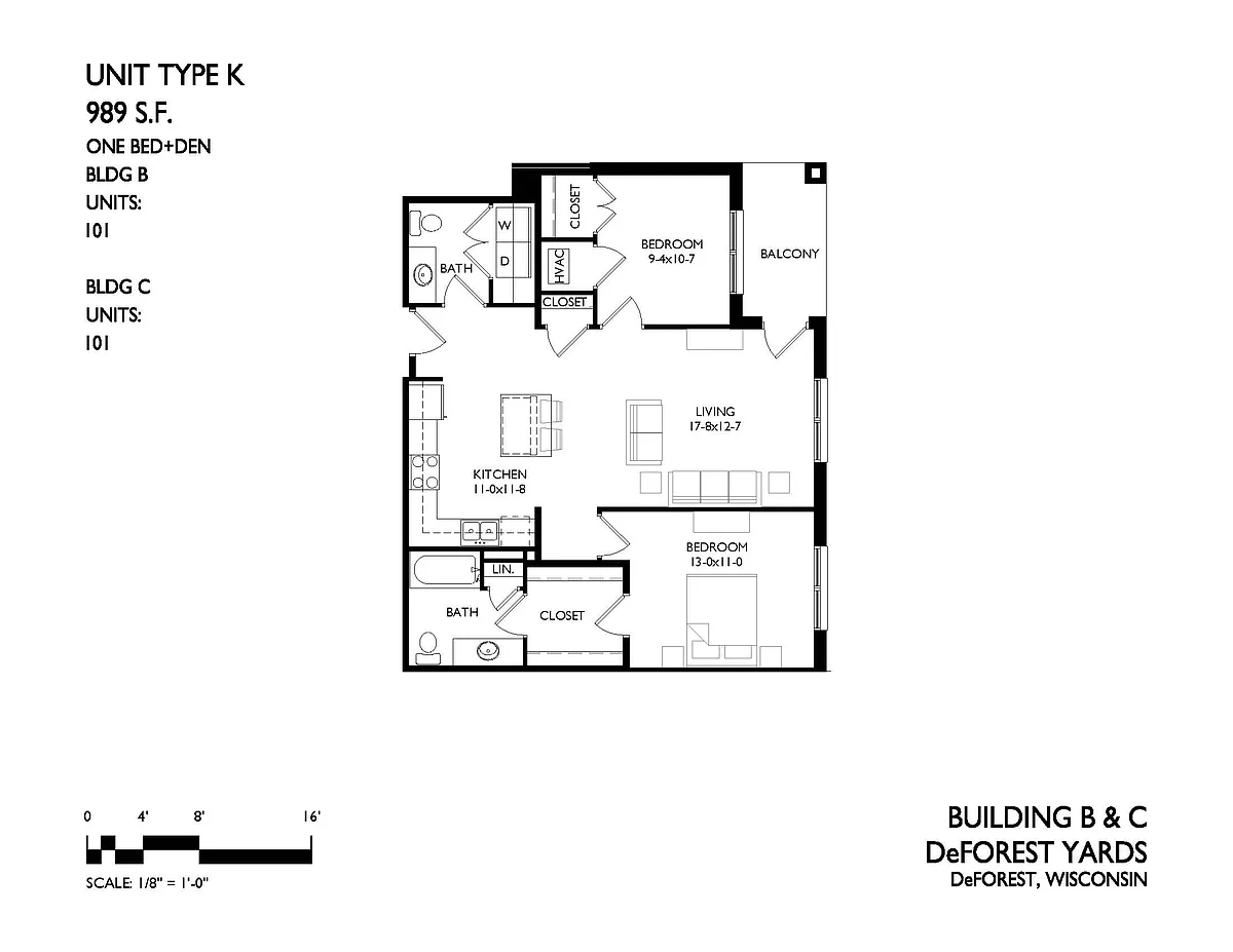 Floor plan 2 Bedroom 1 Bath