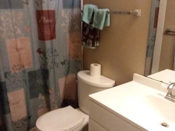 New toilet and vanity.