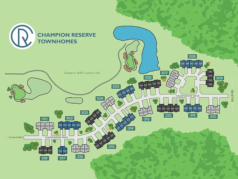 Champion Reserve Townhomes Site Map