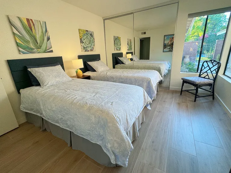 2nd bedroom with two XL twin beds