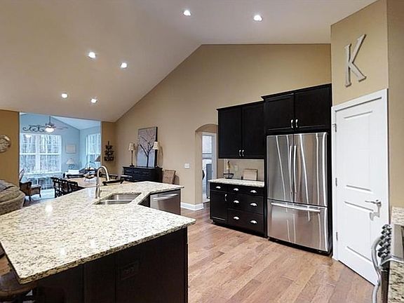 Open Kitchen, Great Room, Dining, with optional Sunroom