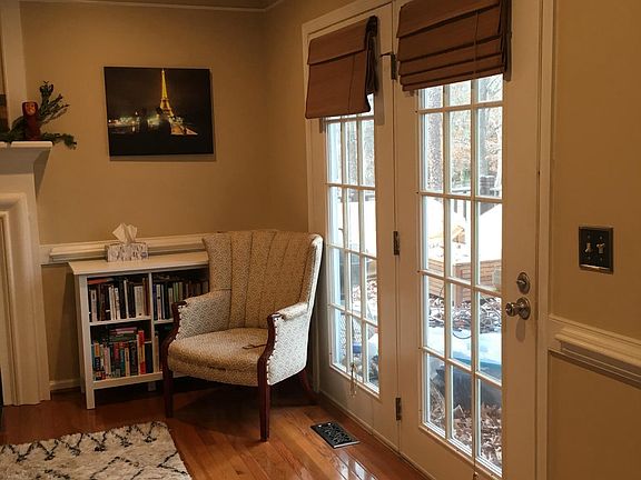 Family room with door to back deck