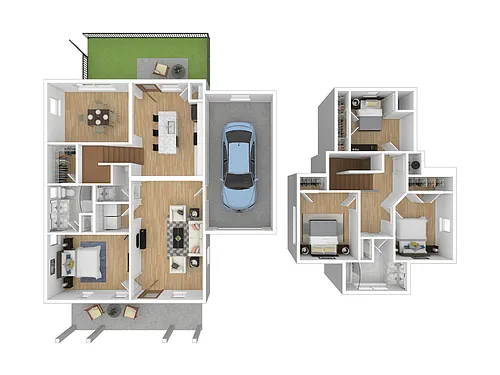 Floor plan 4br Cottage with Garage