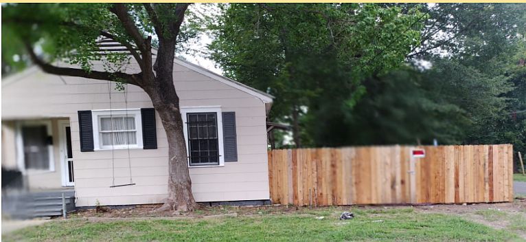 Front View with Privacy Fence