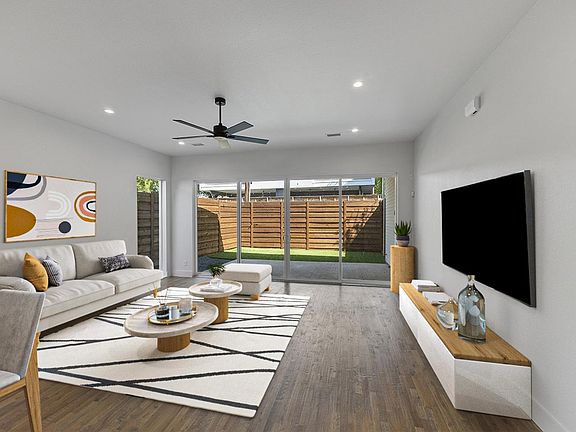 This image shows a virtually furnished space. This space come unfurnished.