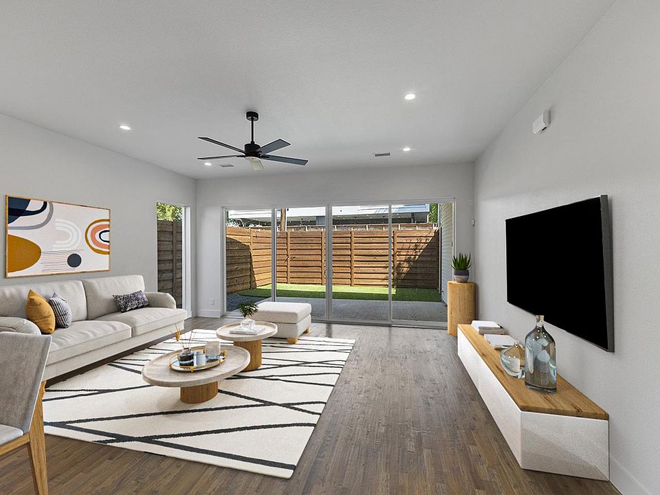 This image shows a virtually furnished space. This space come unfurnished.