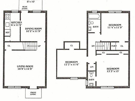 Floor plan for 1268 square feet