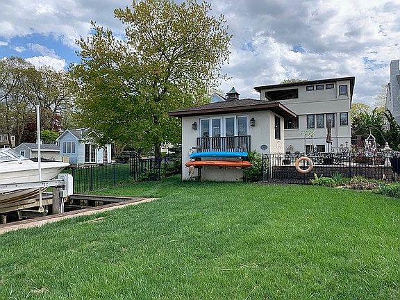 view from water of backyard