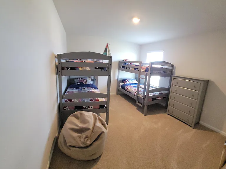 Bedroom #4 features (2) sets of twin bunkbeds which are perfect for sleepovers