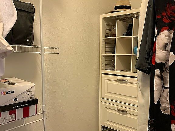 Walk-in closet. 