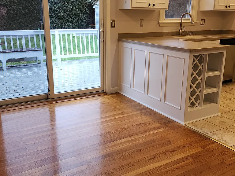 dining area and slider to back deck