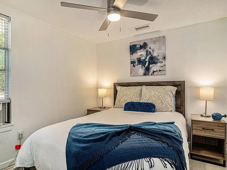 Bedroom with queen bed