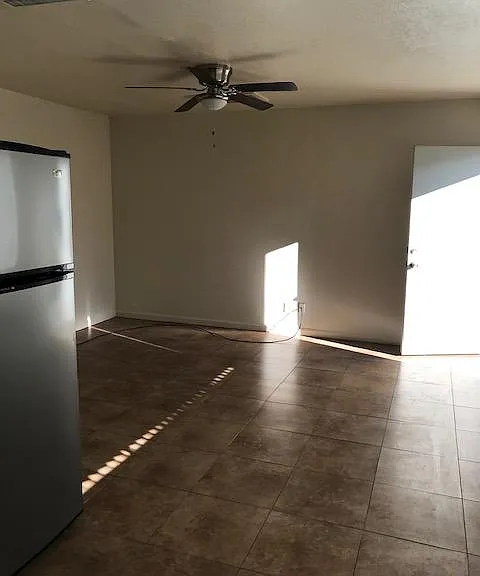 open floor plan from kitchen to living room.