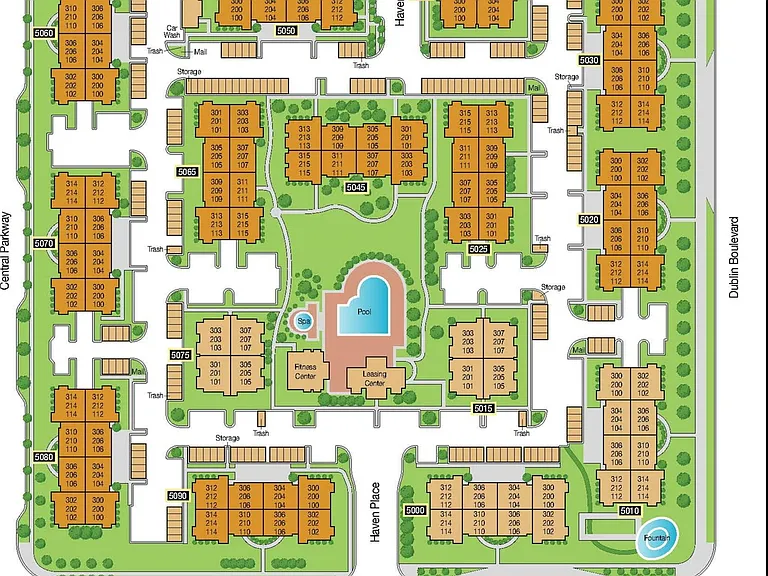 Site Map of Fountains at Emerald Park Apartments | Fountains at Emerald Park Apartments | Apartments in Dublin, CA