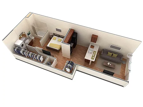 Floor plan Studio Grand Courtyard