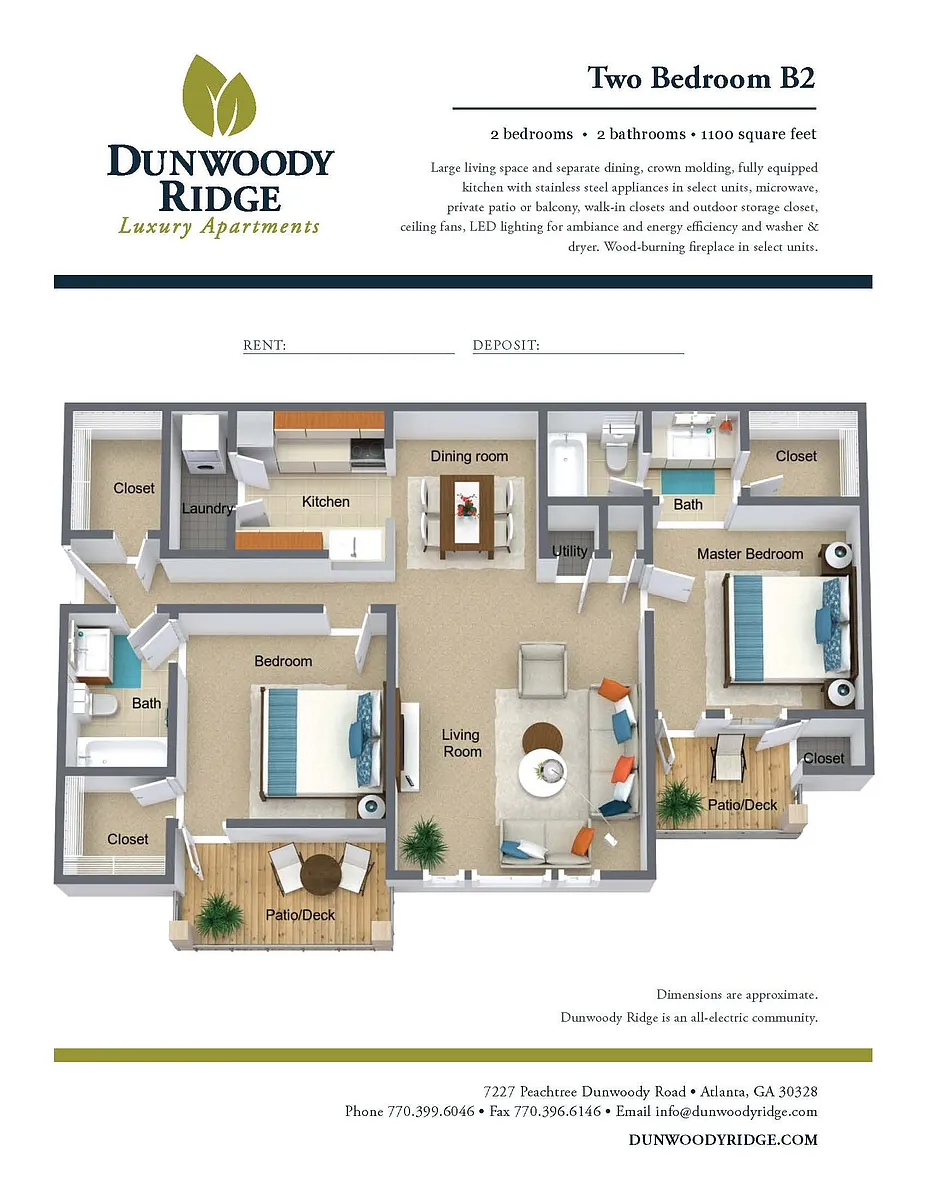 Floor plan B2 Classic II Fireplace