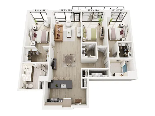 Floor plan 3B-2
