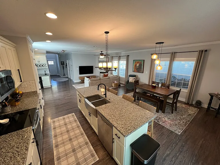 Open concept layout