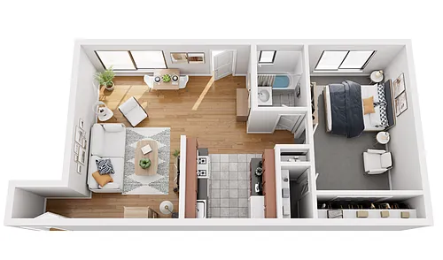 Floor plan One Bedroom