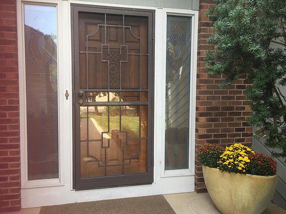 Front Entry with Stained Glass & Security Door