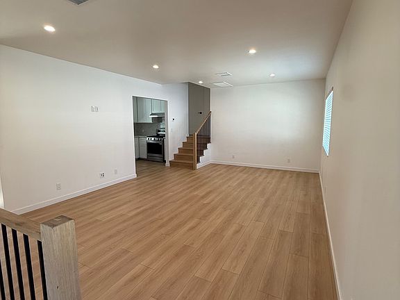 Top of staircase - looking at living and dining area
