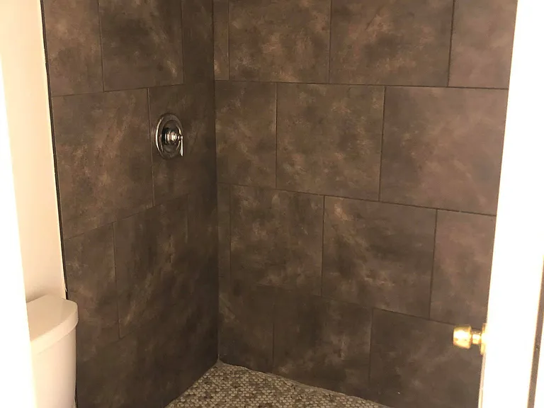 Shower in full bathroom