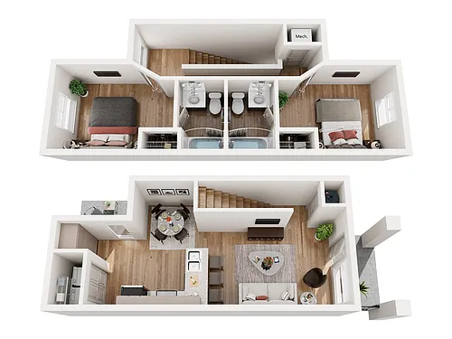 Floor plan 2x2 Conventional