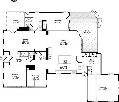 Floor plan for 1st floor