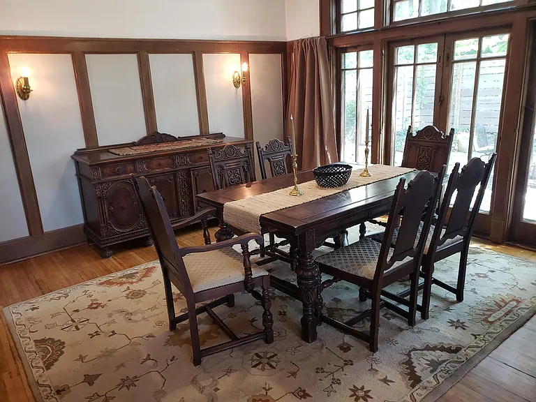 Dining Room with French doors to patio