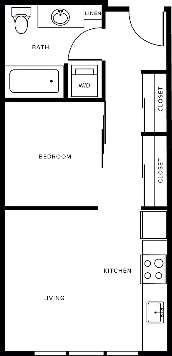 Floor plan A1- One Bedroom