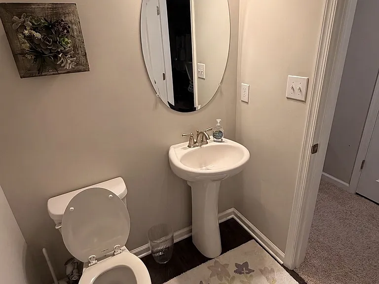 Powder room on first floor