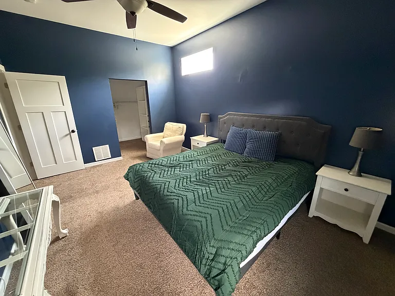 Master bedroom and closet