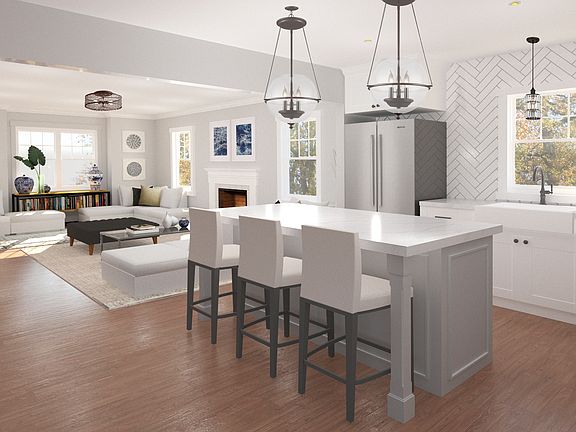 Kitchen w/ 7' eat in island